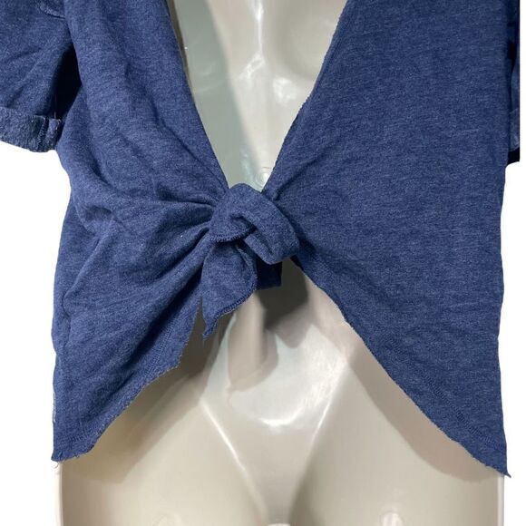 Victoria’s Secret Women’s Short Sleeve Sweatshirt w/ Open Tie Back Size S/P - Picture 6 of 10